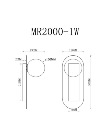 Бра MyFar MR2000-1W