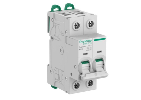 Выключатель автоматический 2п B 25А 6кА Systeme9 400В SE S9F21225