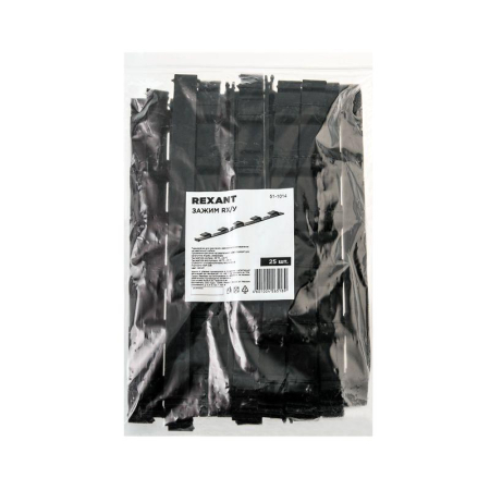 Зажим RX/Y для крепления греющего кабеля на капельник, ендова, резервуар, 25 шт. REXANT