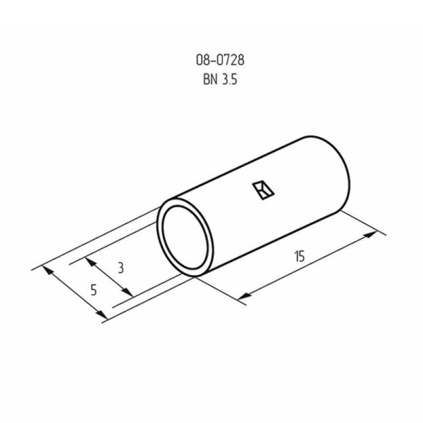 Соединительная гильза L-15мм, 2,5-4мм² (ГМЛ (DIN) 4) REXANT
