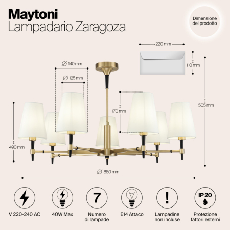 Люстра на штанге Maytoni H001CL-07BS