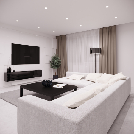 QUASAR 55 FLAT Встраиваемый потолочный гипсовый светильник