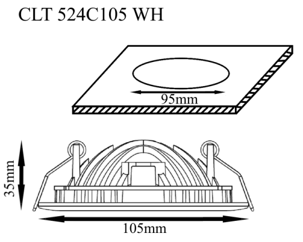 Crystal Lux Светильник встраиваемый Crystal Lux CLT 524C105 WH