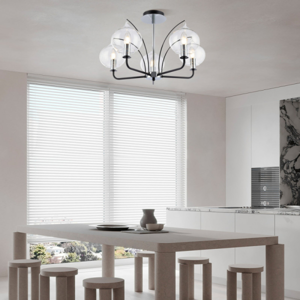 Люстра на штанге Arte Milano 321007/5 BK.CR