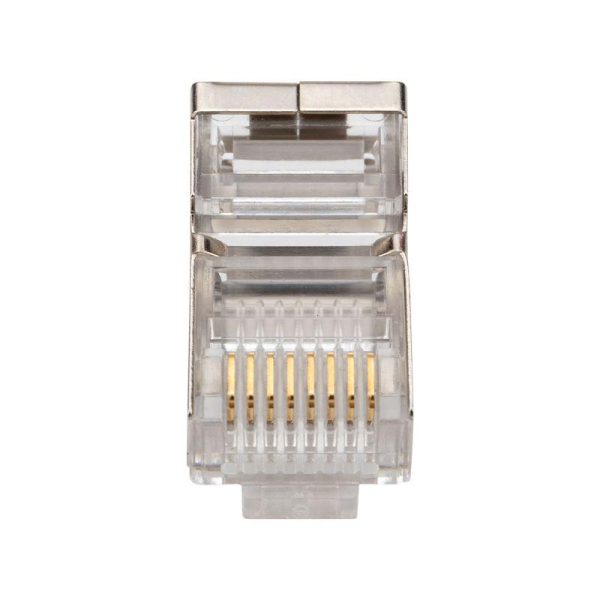 Разъем сетевой LAN на кабель, штекер 8Р8С (RJ-45), под обжим, в экране, 10шт. REXANT