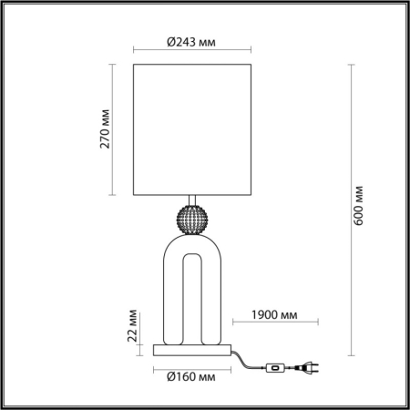 Настольная лампа Odeon Light 5410/1T