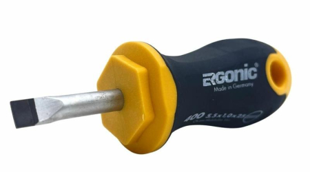 Отвертка плоская Ergonic Stubby SL5.5х25 Felo 40055010