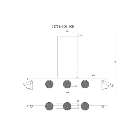 Подвесной светильник iLedex C4774-100 SGD