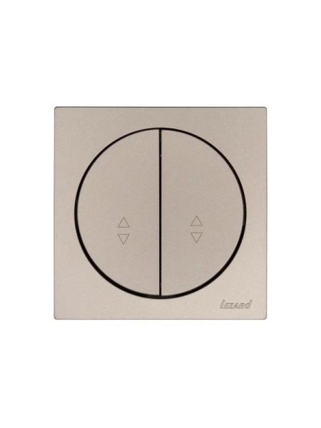 Выключатель проходной 2-кл. СП OSEN 10А IP20 механизм титан LEZARD 743-3788-106