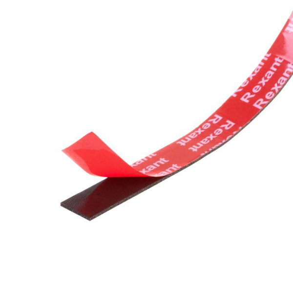 Лента клейкая двухсторонняя черная, на VHB акриловой основе, 6 мм х 5 м REXANT