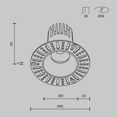 Встраиваемый светильник Maytoni Technical DL124-10W-4K-TRS-W