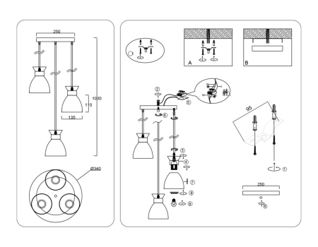 Подвесной светильник Ambrella Light TR8467