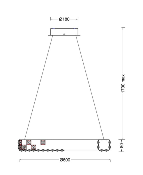 Подвесная люстра Fluorite FL1148-6P