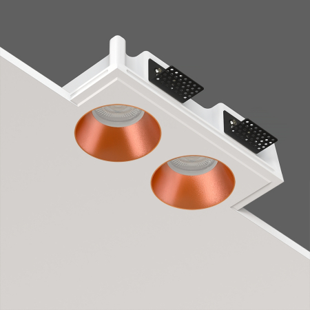 QUASAR 80 DUO COPPER Встраиваемый потолочный гипсовый светильник