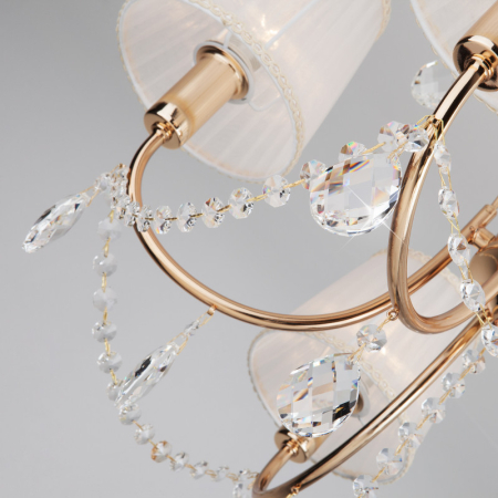 Подвесная люстра Eurosvet 10087/5 золото/прозрачный хрусталь Strotskis