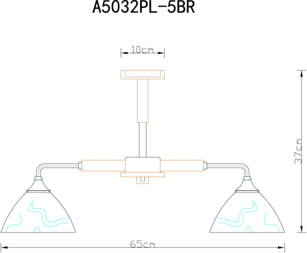 Люстра на штанге ARTE Lamp A5032PL-5BR