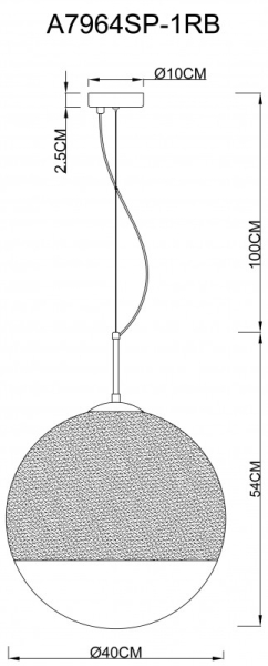 Подвесной светильник ARTE Lamp A7964SP-1RB