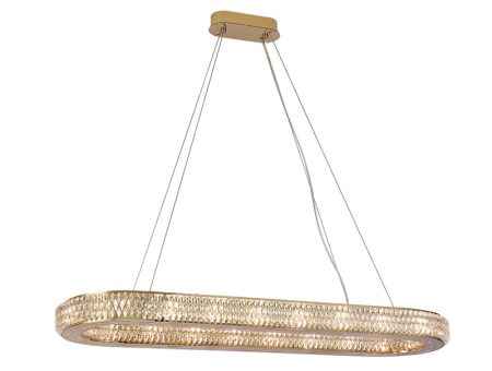 Подвесная люстра Newport 8560/100 C oval gold polished