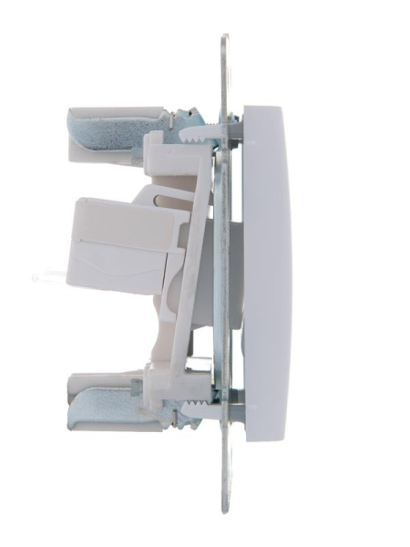 Розетка телефонная 2-м СП Karina RJ11 механизм бел. LEZARD 707-0288-138