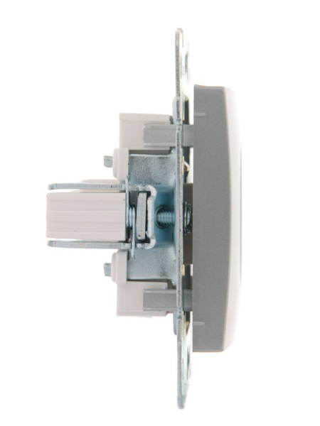 Розетка телефонная 1-м СП Karina RJ11 механизм матов. серебр. LEZARD 707-4388-137