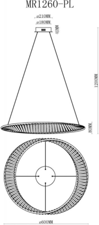 Подвесная люстра MyFar MR1260-PL