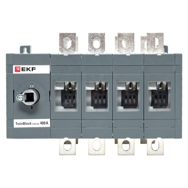 Рубильник 4п 400А реверсивный без рукоятки управления TwinBlock EKF tb-s-400-4p-rev