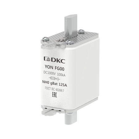 Предохранитель YON ножевого типа FG00 125А NH0 хар-ка gBat DKC 1FG00-0125-GBAT