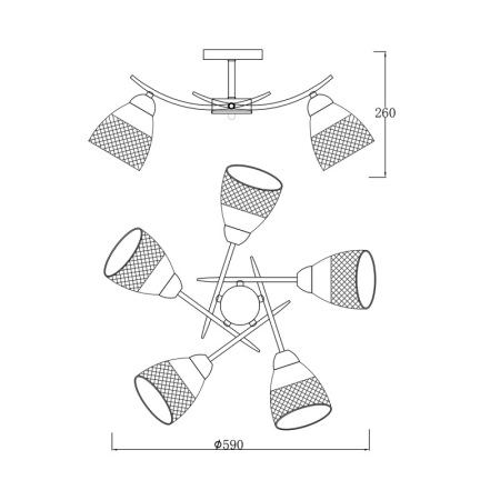 Люстра на штанге Escada 516/5