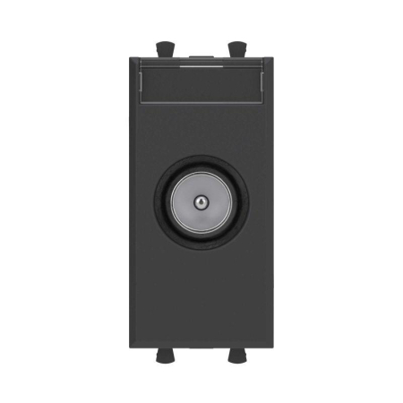 Розетка телевизионная оконечная TV 1мод. Avanti "Черный матовый" DKC 4412521