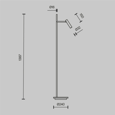 Торшер Maytoni Z010FL-L8B3K