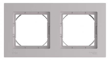 Рамка 2-пост. AtlasDesign Aqua IP44 алюм. SE ATN440302