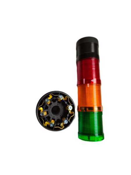 Колонна сигнальная 50мм зуммер 24В стробоскоп FLESH красн./зел./желт. EMAS IK53F024ZM03