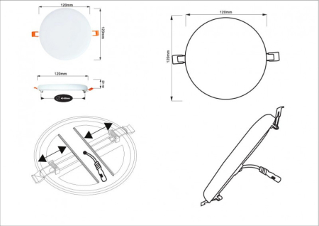 Встраиваемый светильник ARTE Lamp A7982PL-1WH