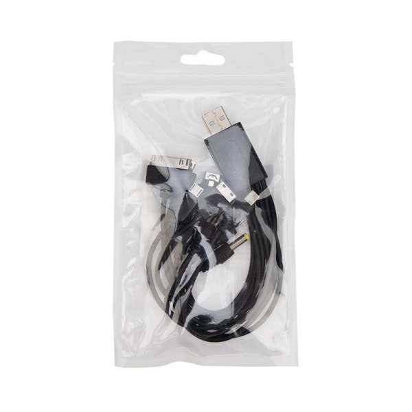 Кабель USB 10 в 1 microUSB/miniUSB/30 pin/LG Chocolate/Samsung/SonyEricsson/DC 3.5/DC 4.0/Nokia Rexant 18-1196