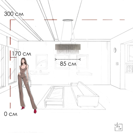 Подвесная люстра LOFT IT 10406/850L