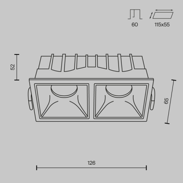 Встраиваемый светильник Maytoni Technical DL043-02-10W3K-D-SQ-WB