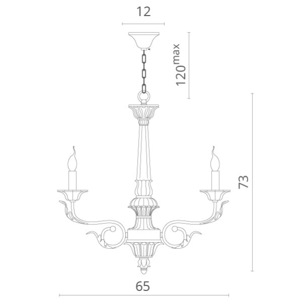 Подвесная люстра Divinare 7057/01 LM-6