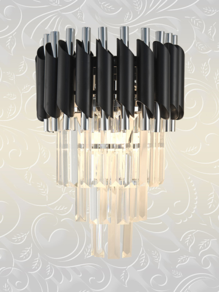 Бра Natali Kovaltseva DARIAN 76017/2W CHROME BLACK