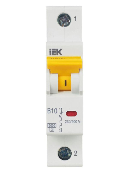Выключатель автоматический модульный 1п B 10А 6кА ВА47-60M KARAT IEK MVA31-1-010-B