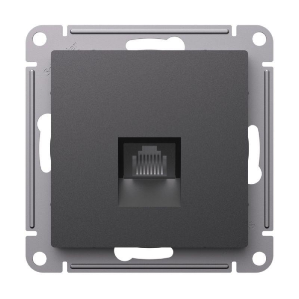 Розетка компьютерная AtlasDesign RJ45 кат.6A механизм базальт SE ATN001486