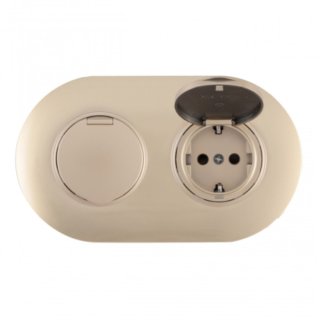 Розетка Arte Milano SET08-2-41-1x2 shampan