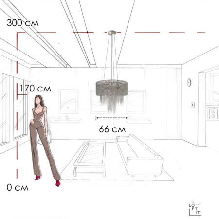 Подвесная люстра LOFT IT 10406/660