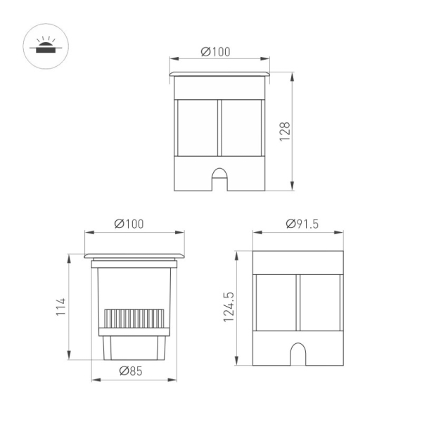 Тротуарный светильник Arlight 061170