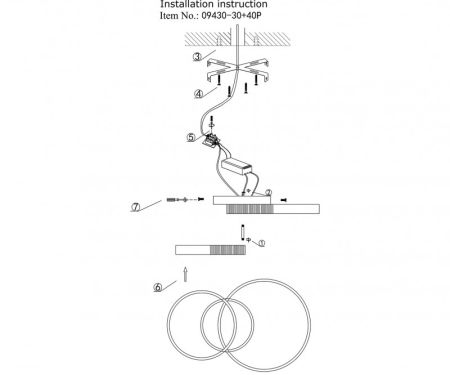 Накладная люстра Kink Light 09430-30+40P,19