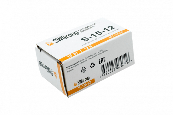 Блок питания для светодиодной ленты SWG S-15-12