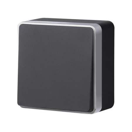 Выключатель Werkel W5012034 черный с серебром