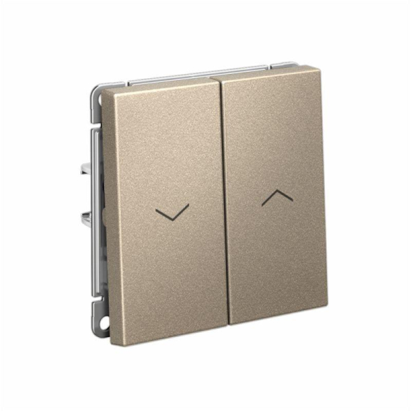 Выключатель для жалюзи 2-кл. ArtGallery 2х (сх. 4) 10А быстрозажим. клем. механизм шампань SE GAL000519S