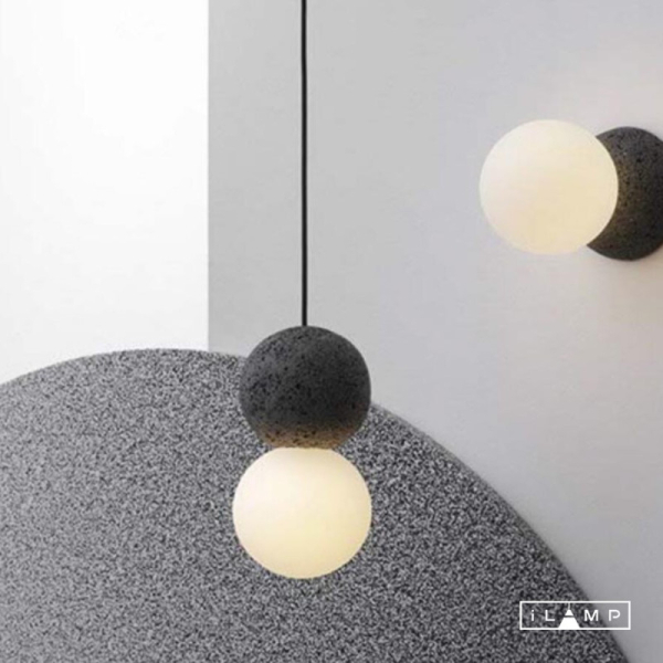 Бра iLamp 10695W/1-D100 BK-WH