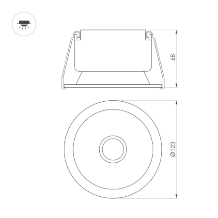 Светильник Downlight Arlight 050184