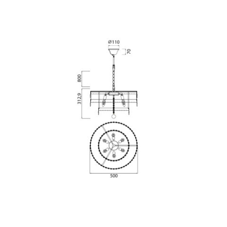 Каскадная люстра Vele Luce VL3263P06